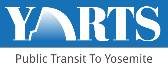 Logo for YARTS (Yosemite Area Regional Transit System).  Subtitle on logo: Public Transit to Yosemite